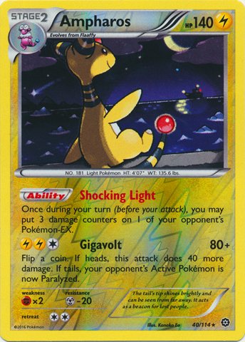 Pokemon - Ampharos (40/114) - XY Steam Siege - Reverse Holo von Pokemon