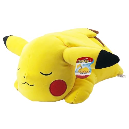 Pokémon Bandai Plüschtier Pikachu, 40 cm, schläft – Plüsch, sehr weich – WT97920 von Pokémon