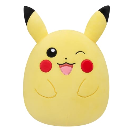 Pokémon Bandai Plüschtier Squishmallows 50 cm – Pikachu – Großes Plüschtier ultraweich – offizielles Lizenzprodukt Riesen-Plüschtier Pikachu – JWS00050 von Pokémon