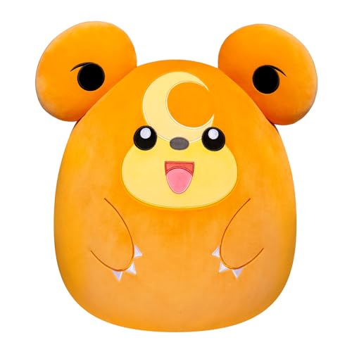 Pokémon Bandai Plüschtier Squishmallows 50 cm – Teddiursa – großes Plüschtier ultraweich – offizielles Lizenzprodukt Riesen-Plüschtier Teddiursa – JWS00051 von Pokémon