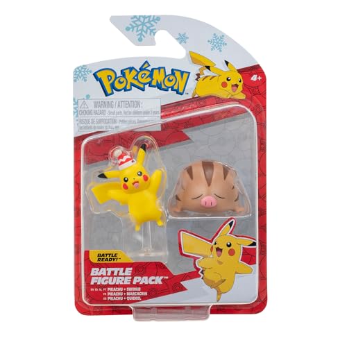 Pokemon Battle Figure 2 Pack (Holiday Pikachu #7 & Swinub) - W3 von Pokémon