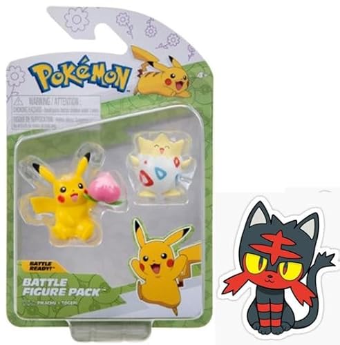 Pokemon Battle Figure Action Ready 2 Pack with Bonus Sticker (Spring Easter Pikachu and Togepi) von Pokémon