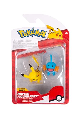 Pokémon Battle Figuren Pack: Pikachu und Hydropi, 2 detaillierte Figuren von Pokémon