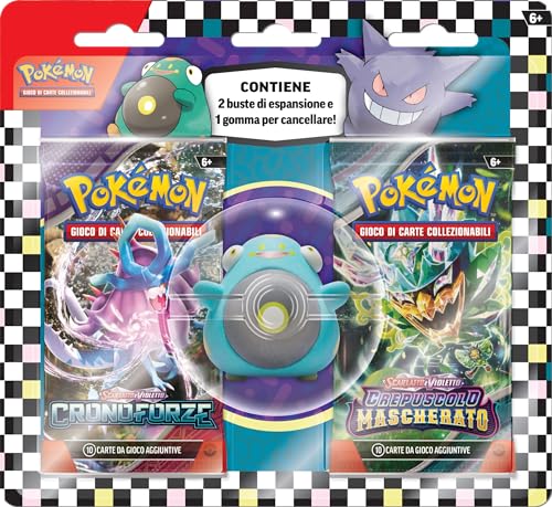 Pokémon Bellibolt TCG Radiergummi (EIN Radiergummi und Zwei Booster-Pack), italienische Ausgabe von Pokémon