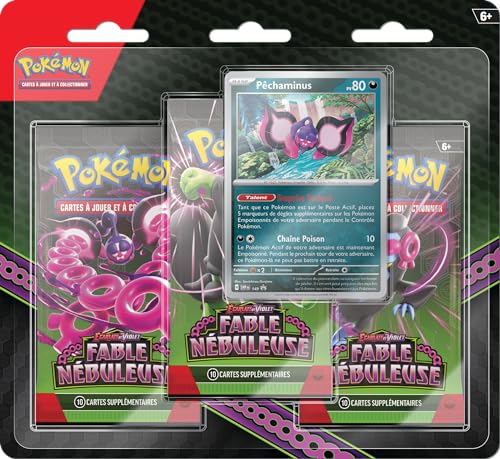 Pokémon Écarlate et Violet – Fable Nébuleuse Blister mit 3 Boosterpacks, Mehrfarbig, one Size von Pokémon