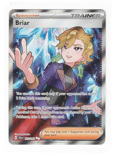 Pokemon Briar 163/142 - Stellar Crown - Full Art Folie, ultra-seltene Karte von Pokémon