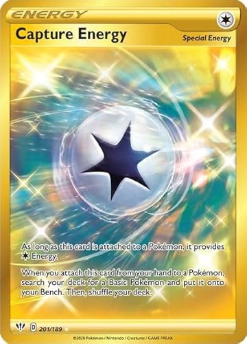 Pokemon Capture Energy - 201/189 - Darkness Ablaze - Secret Rare Gold Card von Pokémon