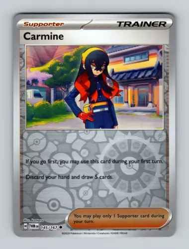 Pokemon Carmine 145/167 - Twilight Maskerade - Reverse Foil Card - Rev Holo von Pokémon