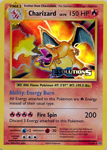 Pokemon Charizard - 11/108 - XY Evolutions Prerelease Promo Promos von Pokémon