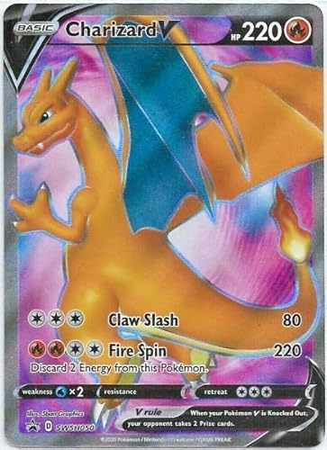 Pokemon - Charizard V SWSH050 Full Art Black Star Promo Holo-Folienkarte von Pokémon