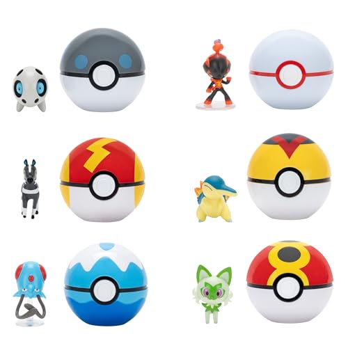 Pokémon Clip´N´Go Actionfigures 95057-20 - Aron, Charcadet, Blitzle, Cyndaquil, Sprigatito, Tentacool - Offizielle Pokemon Figure for Kinder 4+ Pokémon Clip´N´Go Actionfigures 95057-20 - Aron, Charcadet, Blitzle, Cyndaquil, Sprigatito, Tentacool - Offizielle Pokemon Figure for Kinder 4+ von Pokémon