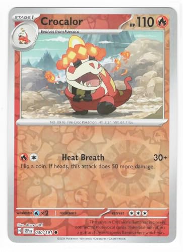 Pokemon - Crocalor 030/191 - Surging Sparks - Reverse Foil - Einzelkarte von Pokémon