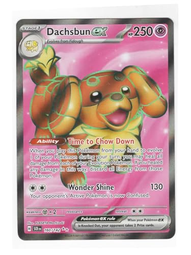 Pokemon Dachsbun ex 160/142 - Stellar Crown - Full Art Folie, ultra-seltene Karte von Pokémon