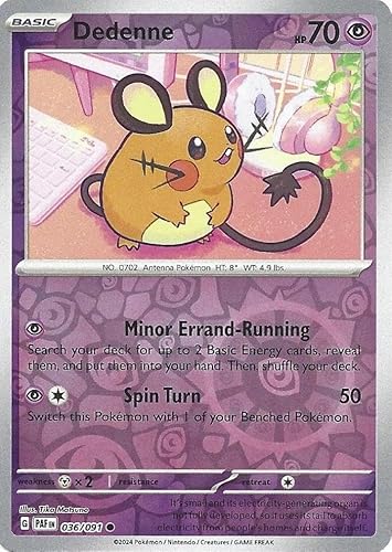 Pokemon Dedenne 036/091 - Paldean Fates - Reverse Holo - Einzelkarte von Pokémon