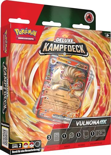 Pokémon-Sammelkartenspiel: Deluxe-Kampfdeck Vulnona-ex (sofort spielbares Deck mit 60 Karten & Zubehör) von Pokémon