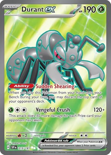 Pokemon - Durant ex 215/191 - Surging Sparks - Full Art Ultra Rare - Folienkarte von Pokémon