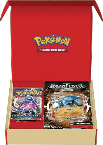 Packung mit Ex Lucario-ex Kampfdeck und Zwei Erweiterungspackungen des Pokémon TCG (Deck mit 60 Karten, gebrauchsfertig), italienische Ausgabe von Pokémon