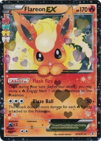 Pokemon FLAREON EX Generations Radiant Collection #RC6/RC32 von Pokémon