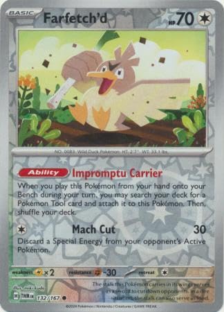 Pokemon - Farfetch'd 132/167 - Twilight Maskerade - Reverse Foil - Einzelkarte von Pokémon