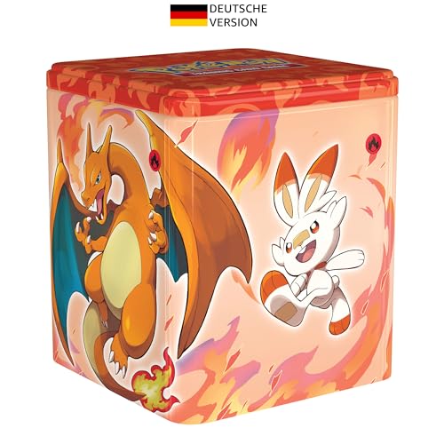 Pokémon-Sammelkartenspiel: Feuer-Stapel-Tin-Box: Glurak (3 Boosterpacks & 1 Münze) von Pokémon