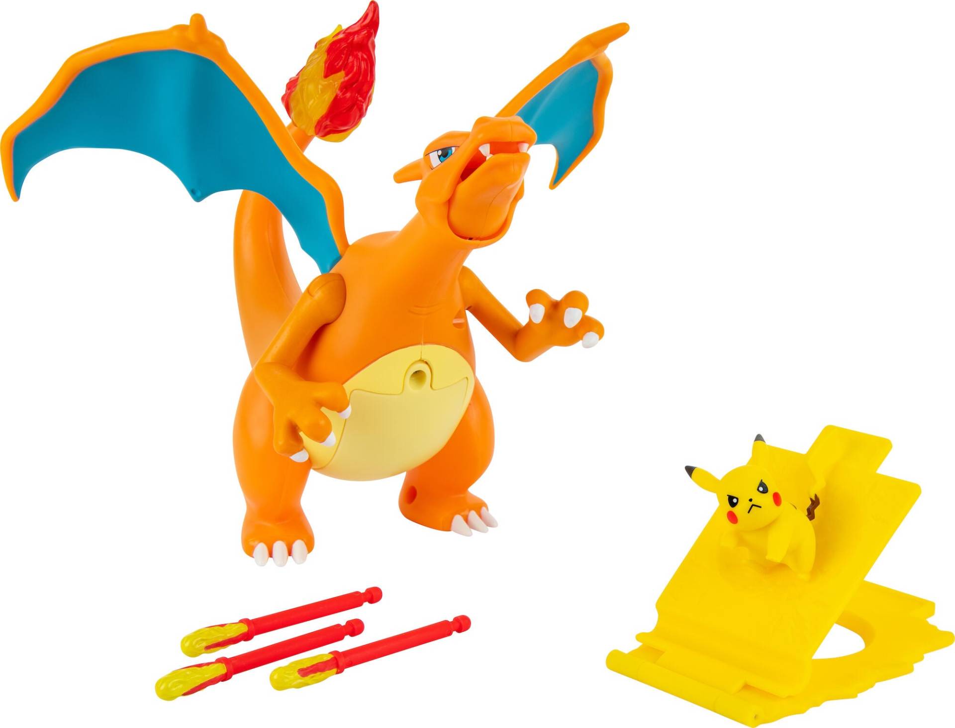 Pokémon Fire and Fly Glurak-Figur mit Pikachu von Pokémon