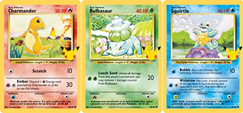 Pokemon First Partners Jumbo Card Lot - Kanto - Bulbasaur Charmander Squirtle - 25th Celebrations von Pokémon