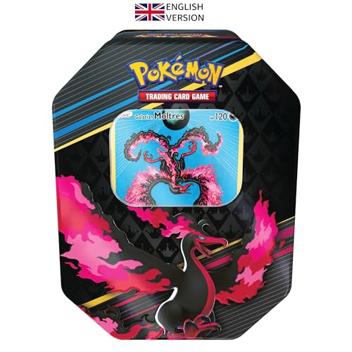 Pokémon-Sammelkartenspiel: Tin-Box Zenit der Könige – Galar-Lavados (1 holografische Karte & 4 Boosterpacks) Englischsprachige Version von Pokémon