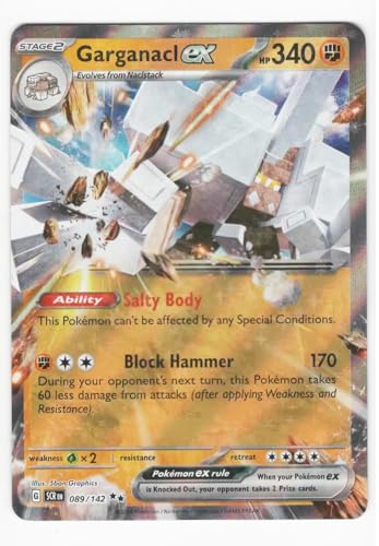 Pokemon Garganacl ex 089/142 - Stellar Crown Double Rare Card von Pokémon