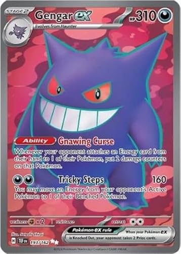 Pokemon - Gengar ex - Ultra Rare - Full Art - 193/162 - SV05: Temporal Forces von Pokémon