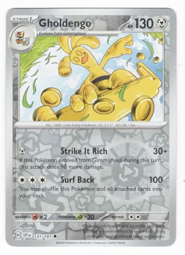 Pokemon - Gholdengo 131/191 - Surging Sparks - Reverse Foil - Einzelkarte von Pokémon