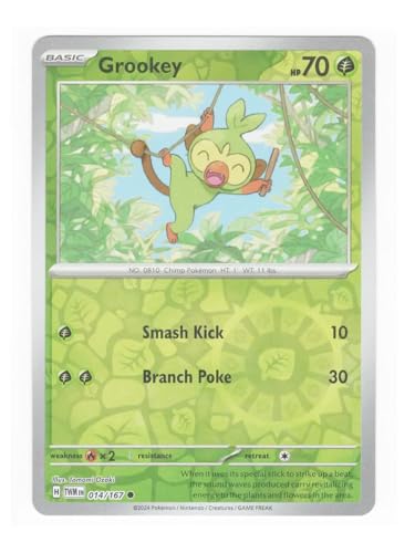 Pokemon Grookey 014/167 - Twilight Maskerade - Reverse Foil Card - Rev Holo von Pokémon