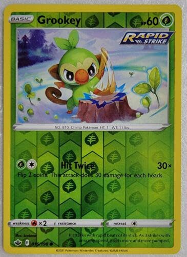 Pokemon - Grookey 016/198 - Chilling Reign - Reverse Foil - Einzelkarte von Pokémon