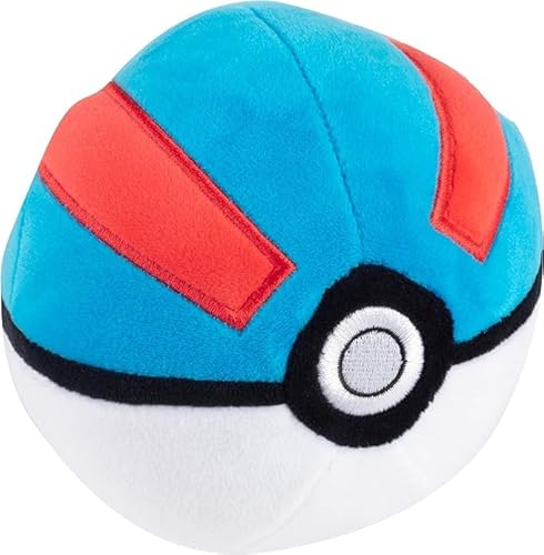 Pokémon Großer oder Meisterball Pokéball, Plüsch, weich, gefüllt, mit beschwertem Boden, wählen Sie (toller Ball-Großball) von Pokémon