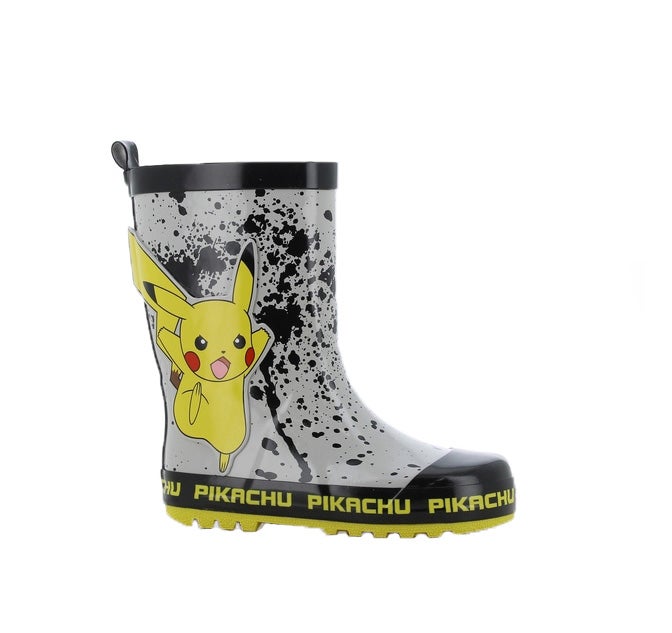 Pokemon Gummistiefel, Light Grey/Black, 25, Kindergummistiefel, Kinderstiefel, Gummistiefel kinder, Kids von Pokémon