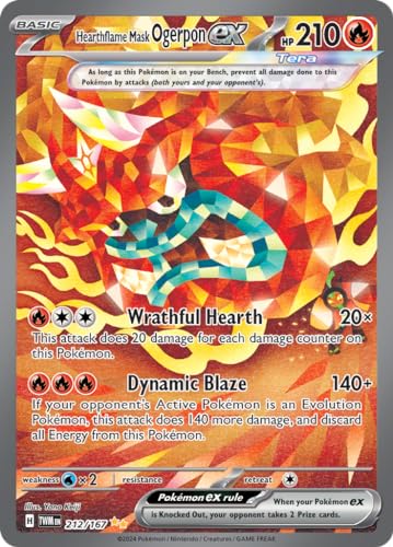 Pokemon - Hearthflame Mask Ogerpon ex 212/167 - Twilight Maskerade - Special Illustration Rare - Folienkarte von Pokémon