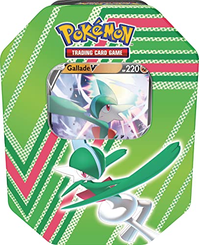 Pokémon Hidden Potential Tin Gallade V-Dose (1 Folienkarte und 4 Booster-Packs), Silber von Pokémon