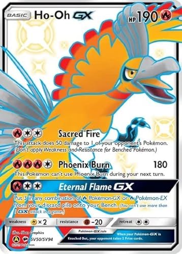 Pokemon - Ho-oh GX - SV50/SV94 - Hidden Fates - Shiny Vault - Ultra Rare Card von Pokémon