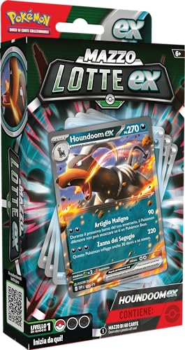 Pokémon Ex Houndoom-ex Lotte Deck des TCG (Deck mit 60 Karten, gebrauchsfertig), italienische Ausgabe von Pokémon