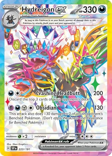 Pokemon - Hydreigon ex 223/191 - Surging Sparks - Full Art Ultra Rare - Folienkarte von Pokémon