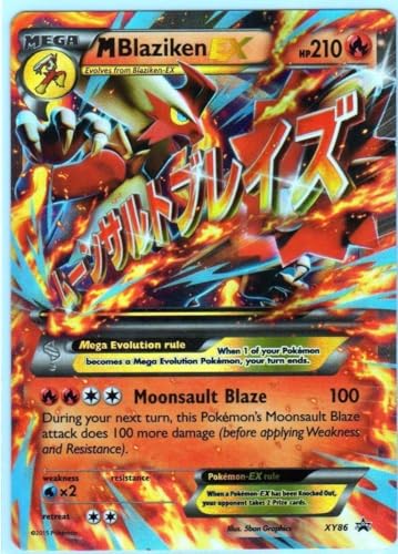 Pokemon Jumbo Mega/M Blaziken EX Karte (Promo XY-86) – übergroße Sammelkarte 15,2 x 20,3 cm von Pokémon