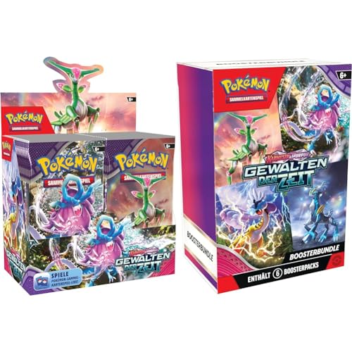 Pokémon Karmesin & Purpur – Gewalten der Zeit Display-Box (36 Boosterpacks), Mehrfarbig & Sammelkartenspiel: Boosterbundle Karmesin & Purpur – Gewalten der Zeit (6 Boosterpacks) von Pokémon