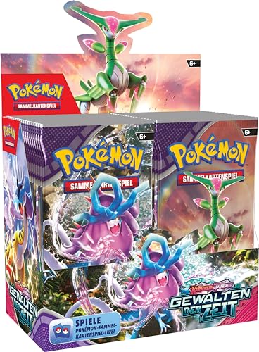 Pokémon-Sammelkartenspiel: Boosterpack-Display-Box Karmesin & Purpur – Gewalten der Zeit (36 Boosterpacks) von Pokémon