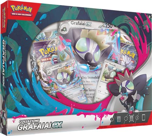 Pokémon - Kollektion Grafaiai-Ex des Sammelkartenspiels (Zwei Promokarten, riesige holografische Karte und Vier Erweiterungsumschläge), italienische Ausgabe, Farbe, 290-60483 von Pokémon