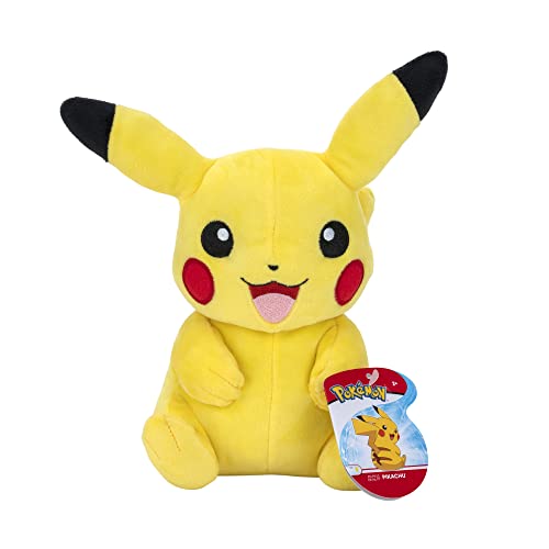 Pokemon Kuscheltier Pikachu 20 cm – Pokemon Plüschtier – Neue 2022 – Pokemon Plush - Offiziell Lizenziertes Pokemon Spielzeug von Pokémon