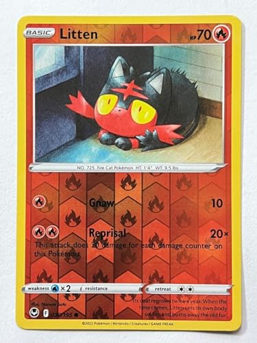 Pokemon -Litten 030/195 - Reverse Holo - Silver Tempest - Einzelkarte von Pokémon