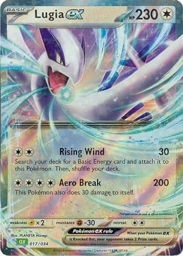 Pokemon - Lugia ex 017/034 CLV - !! Jumbo !! - Oversize - Sammelkarte - Pokemon Classic - Holo Folie - Einzelkarte von Pokémon