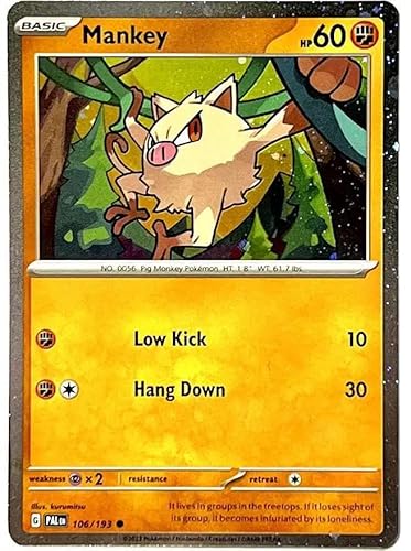 Pokemon - Mankey 106/193 - Cosmos Foil - Paldea Evolved Promokarte von Pokémon