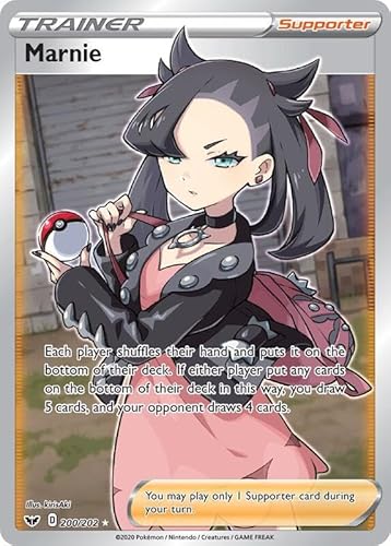 Pokemon Marnie (Full Art) 200/202 - Schwert & Schild - Ultra Rare Einzelkarte von Pokémon