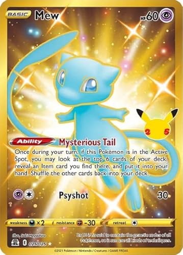 Pokemon Mew 025/025 - Celebrations - Gold Full Art Card von Pokémon