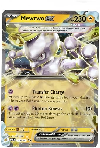 Pokemon Mewtwo ex 058/182 - Paradox Rift - Tera Double Rare - Einzelkarte von Pokémon